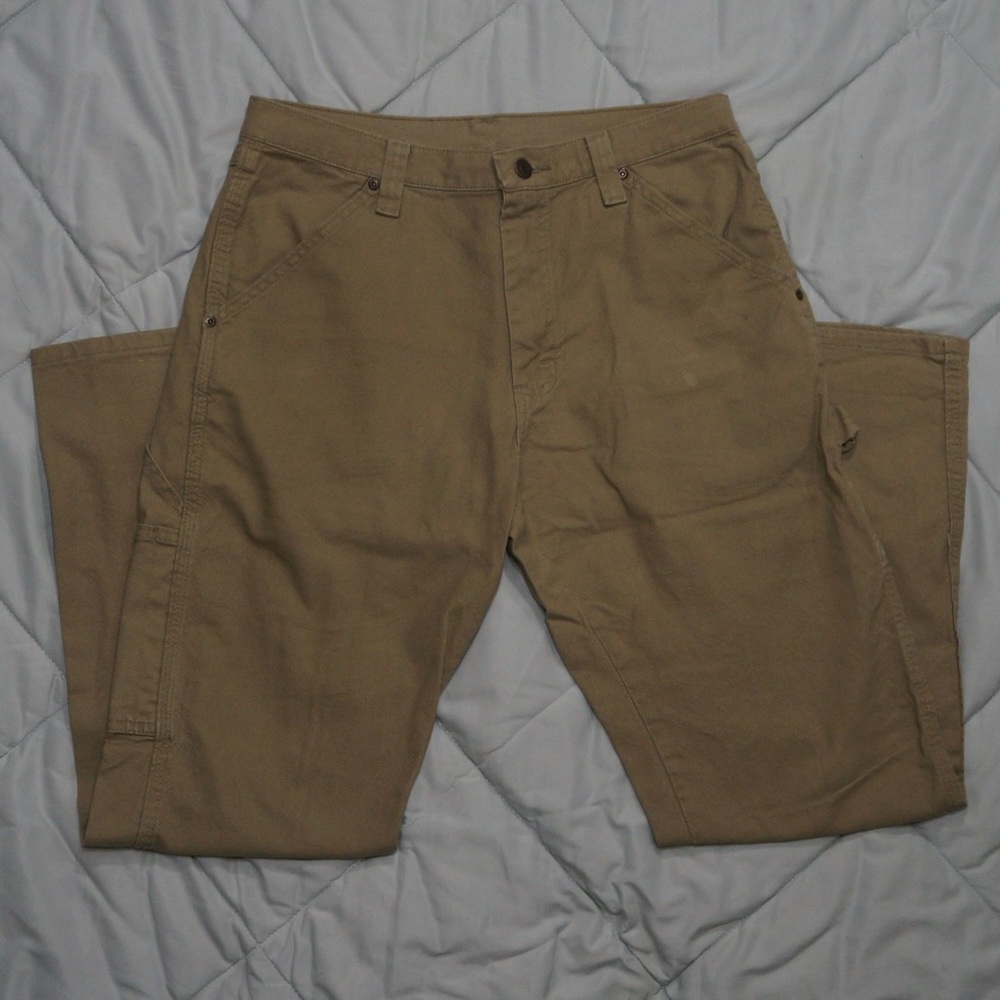 Wrangler Carpenter 32x32 Khaki Canvas Work Pants